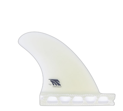 Side Bite 3.7 - Futures Compatible (Solid Fiberglass) surfboard fin in Clear by True Ames - Pemulis Water & Power
