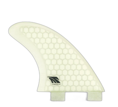 Side Bite 4.0 - FCS Compatible (Hexcore) surfboard fin in Clear Hexcore by True Ames - Pemulis Water & Power
