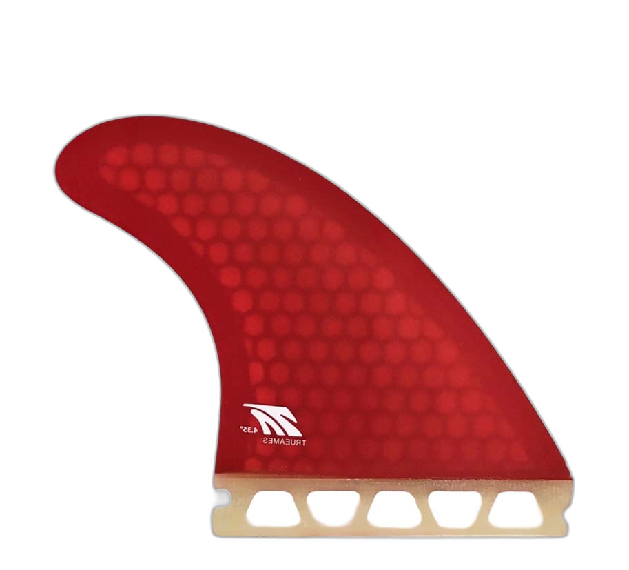 Side Bite 4.35 - Futures Compatible (Hexcore) surfboard fin in Red by True Ames - Pemulis Water & Power