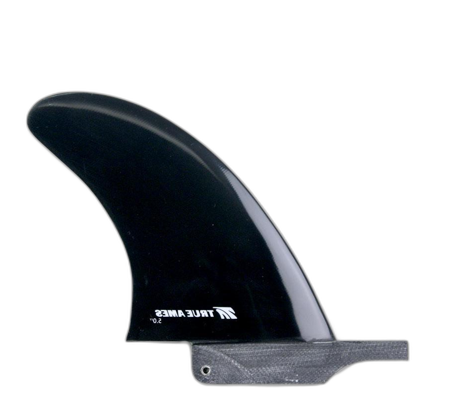 Small Box Fin with Overhang surfboard fin in Black by True Ames - Pemulis Water & Power