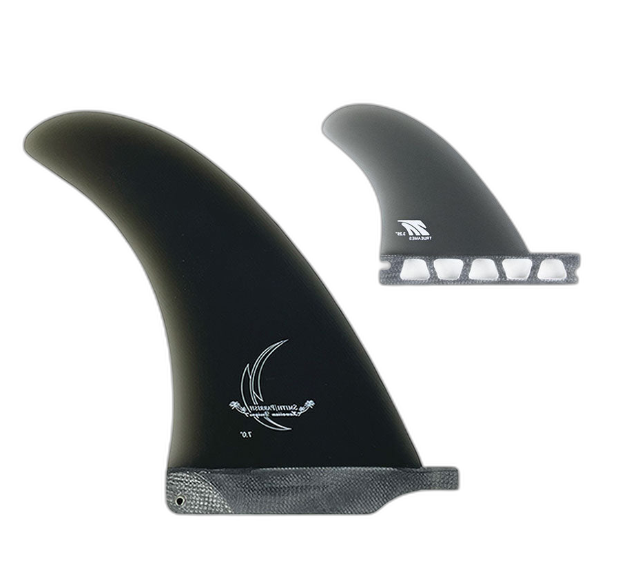 Smith / Parrish: 2+1 Combo - Futures Compatible surfboard fin in Smk by True Ames - Pemulis Water & Power