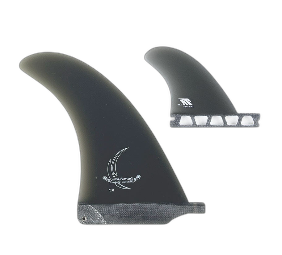 Smith / Parrish: 2+1 Combo - Futures Compatible surfboard fin in Smk by True Ames - Pemulis Water & Power