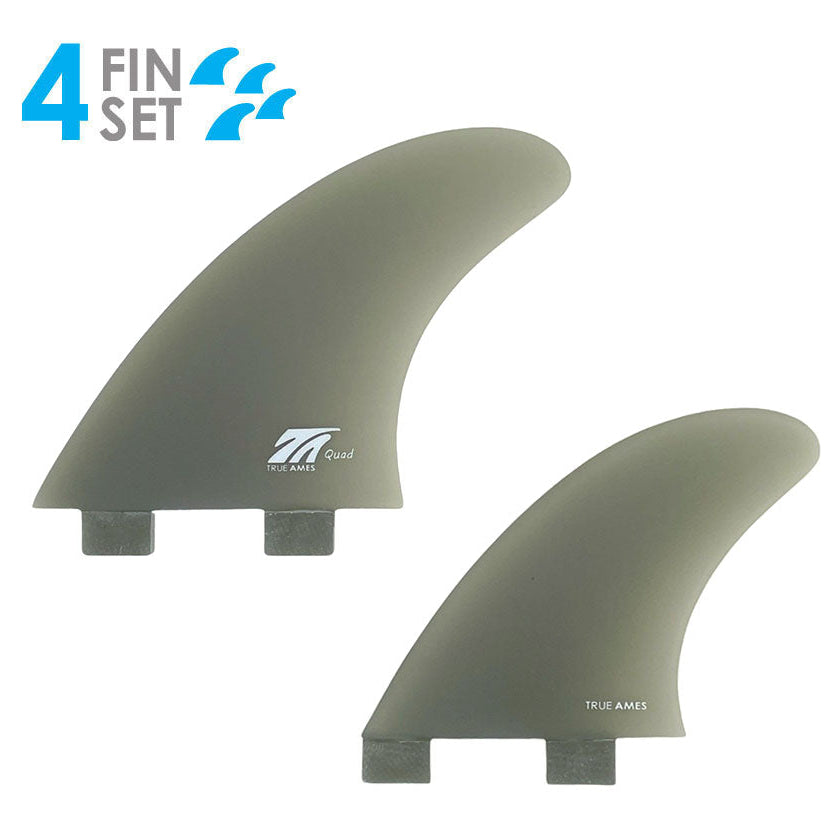 True Ames Quad - FCS Compatible (Solid Fiberglass)