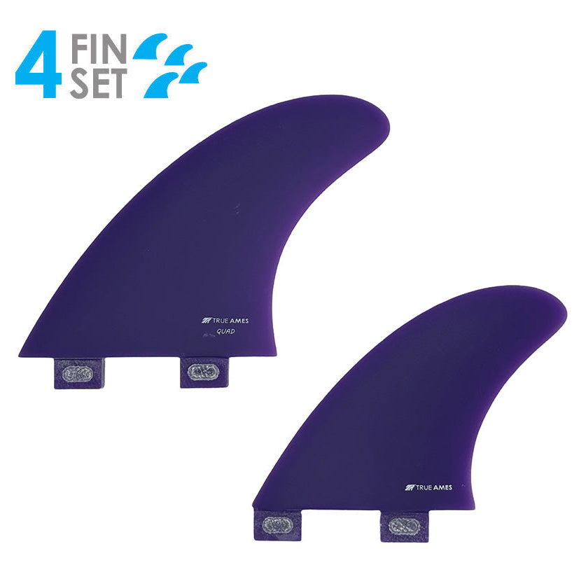 True Ames Quad - FCS Compatible (Solid Fiberglass)