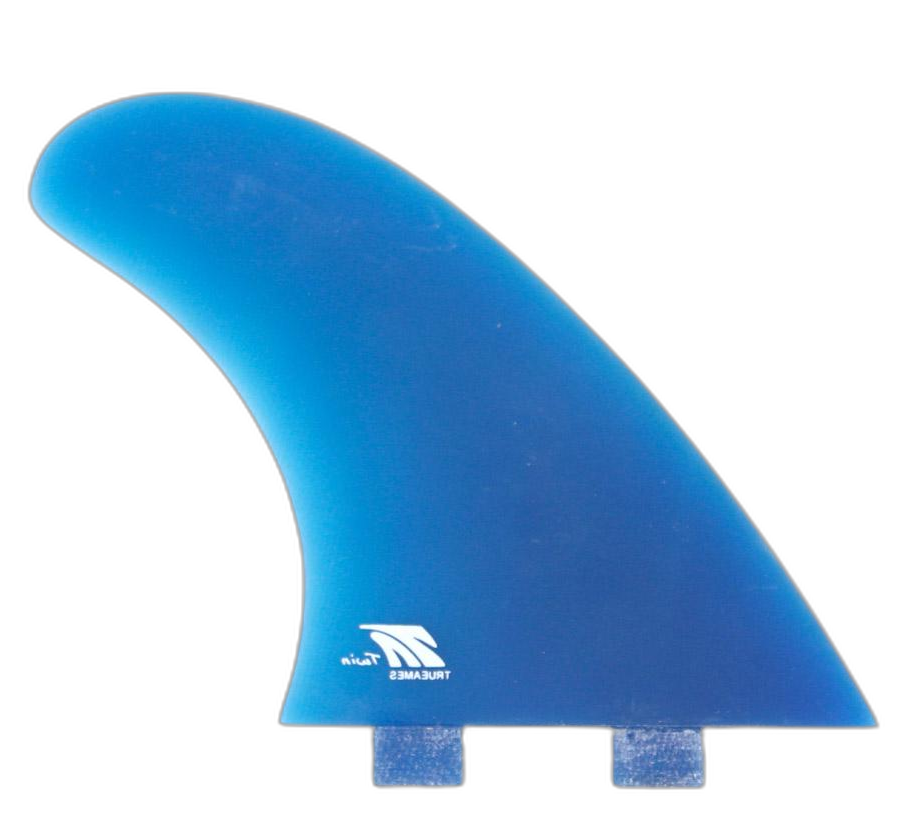 TA Twin - FCS Compatible (Solid Fiberglass) surfboard fin in Blue by True Ames - Pemulis Water & Power