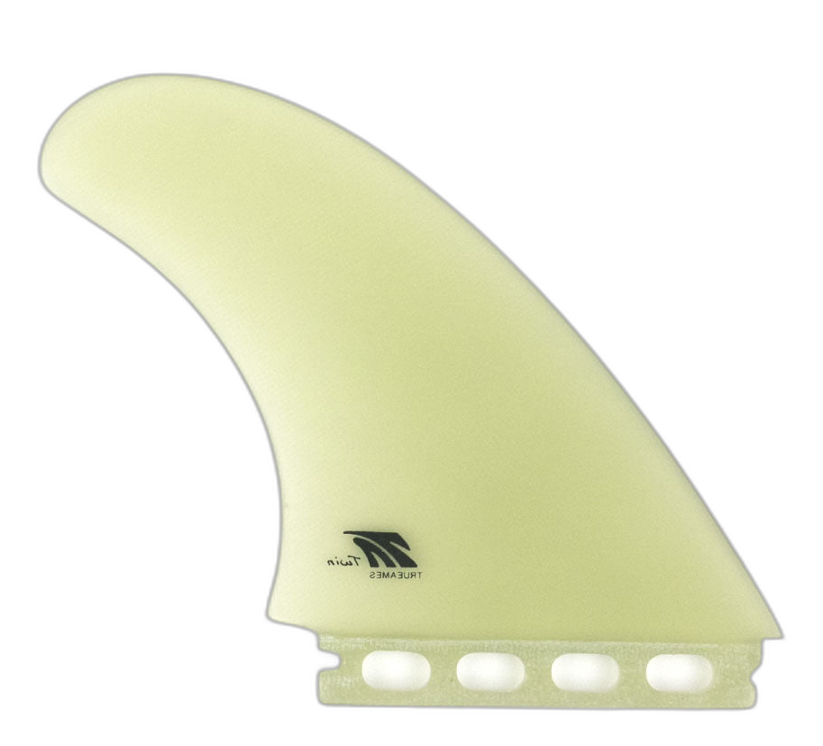 TA Twin - Futures Compatible (Solid Fiberglass) surfboard fin in Clr by True Ames - Pemulis Water & Power