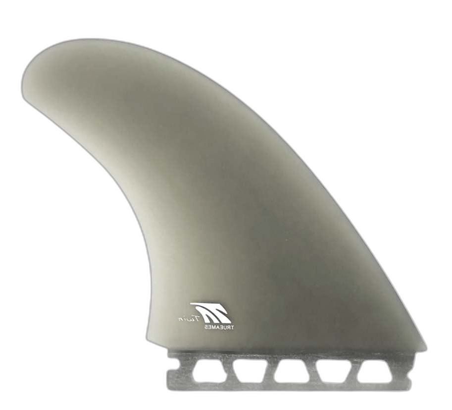 TA Twin - Futures Compatible (Solid Fiberglass) surfboard fin in Smk by True Ames - Pemulis Water & Power