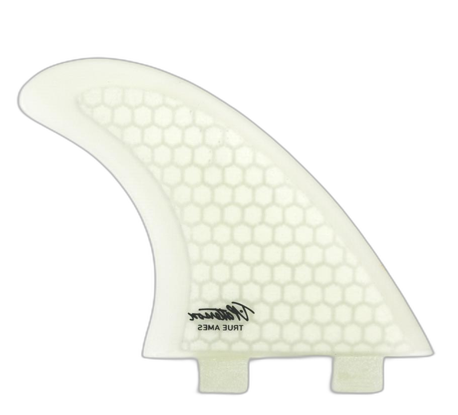Timmy Patterson Tri - FCS Compatible (Hexcore) surfboard fin in Clear Hexcore by True Ames - Pemulis Water & Power