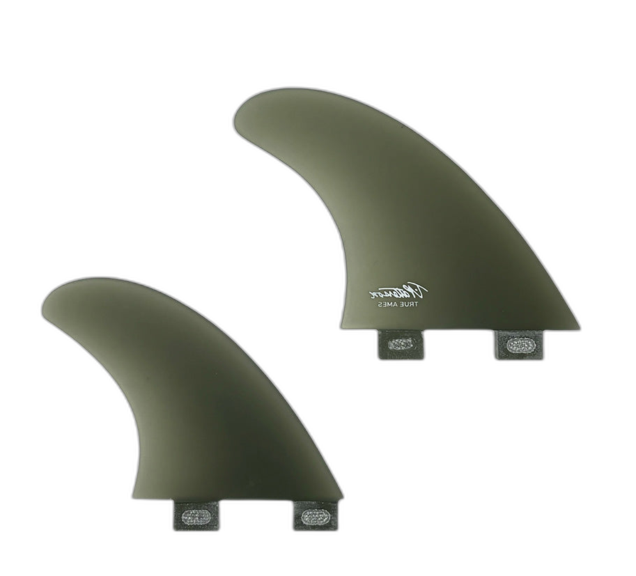 Timmy Patterson Quad - FCS Compatible (Solid Fiberglass) surfboard fin in Smk by True Ames - Pemulis Water & Power
