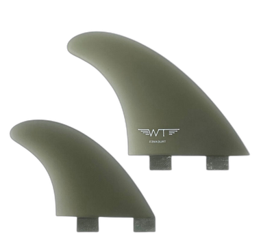 Tyler Warren Quad - FCS Compatible (Solid Fiberglass) surfboard fin in Smoke by True Ames - Pemulis Water & Power