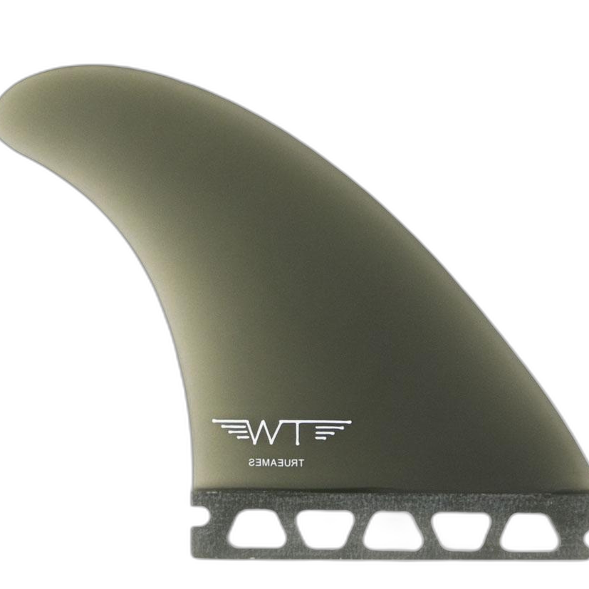 Tyler Warren Tri - Futures Compatible (Solid Fiberglass) surfboard fin in Smoke by True Ames - Pemulis Water & Power