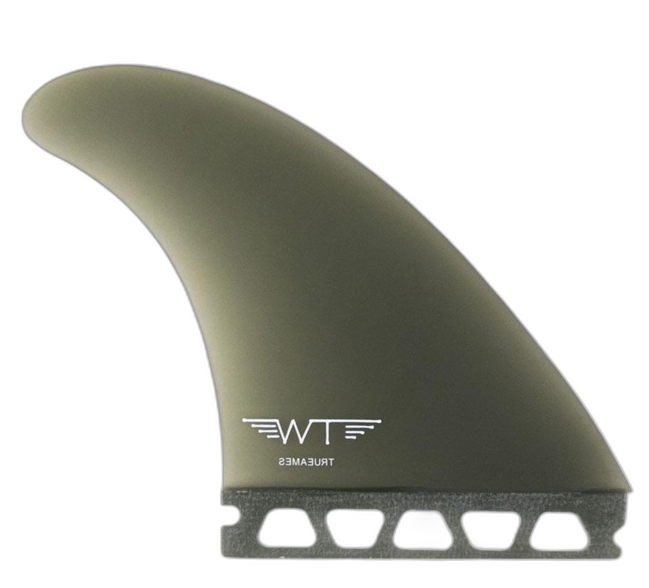 Tyler Warren Tri - Futures Compatible (Solid Fiberglass) surfboard fin in Smoke by True Ames - Pemulis Water & Power