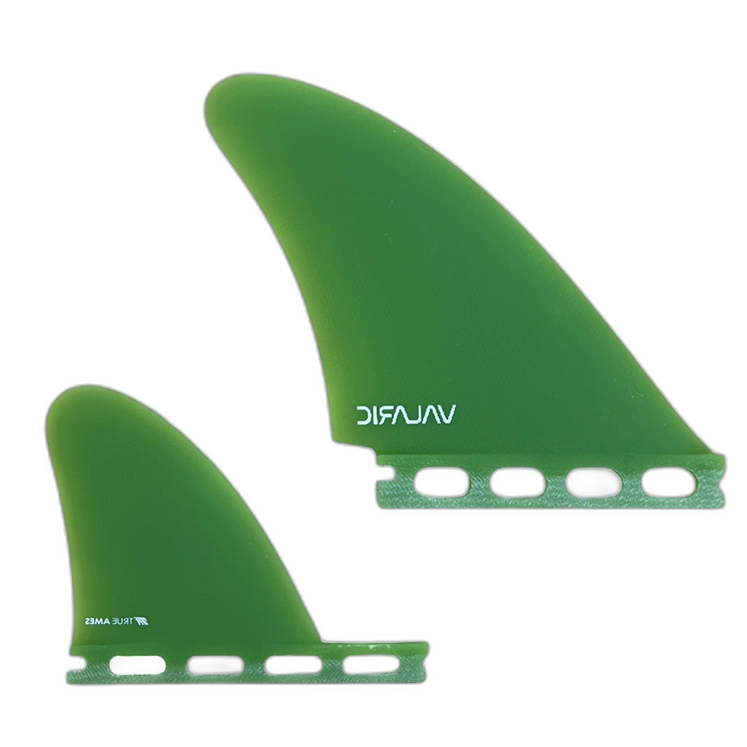 Valaric Quad - Futures Compatible (Solid Fiberglass) surfboard fin in Grn by True Ames - Pemulis Water & Power