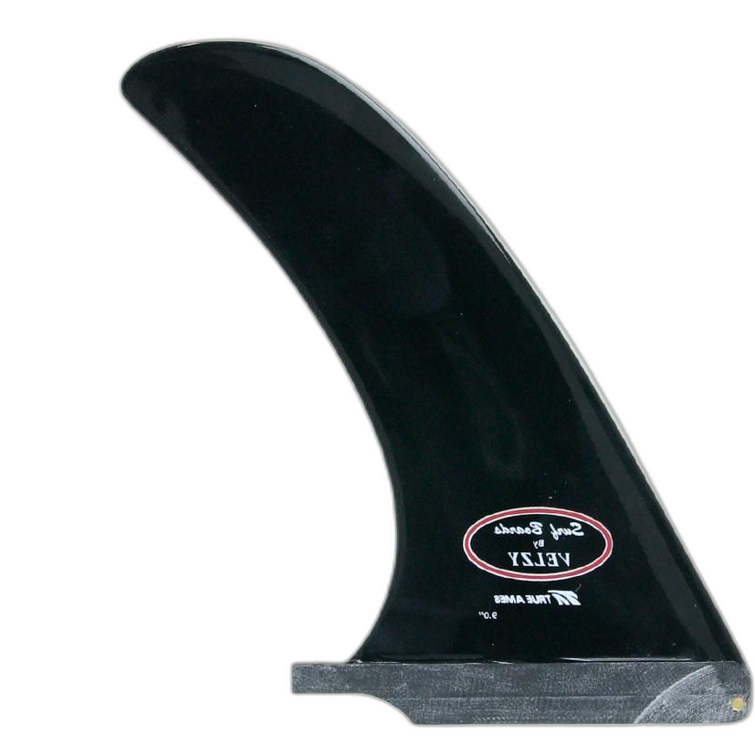 Velzy Noserider surfboard fin in Black by True Ames - Pemulis Water & Power
