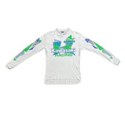 Vintage White Kawasaki Jersey - Pemulis Water & Power