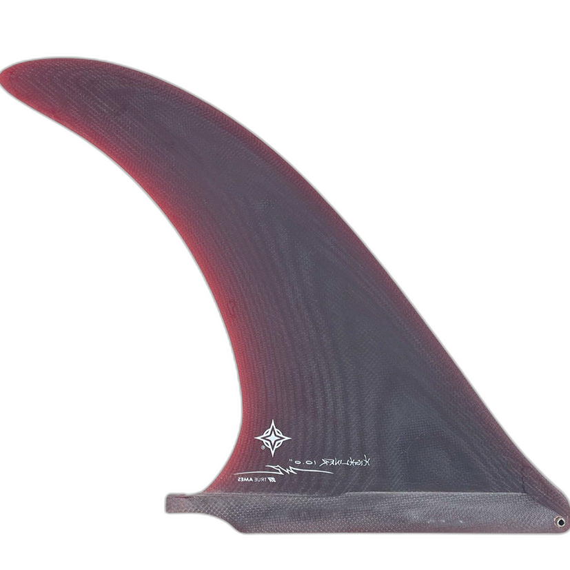 Wayne Rich Highliner surfboard fin in Red by True Ames - Pemulis Water & Power