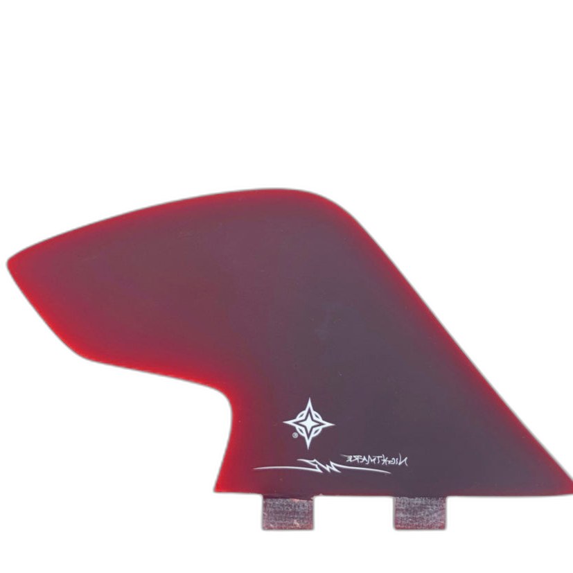 Wayne Rich Nightmare Keels - FCS Compatible (Solid Fiberglass) surfboard fin in Red by True Ames - Pemulis Water & Power