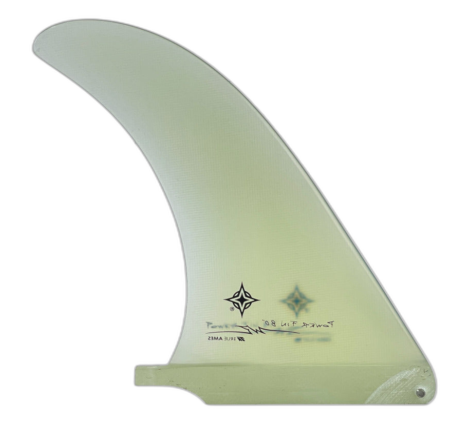 Wayne Rich Power surfboard fin in Clear by True Ames - Pemulis Water & Power