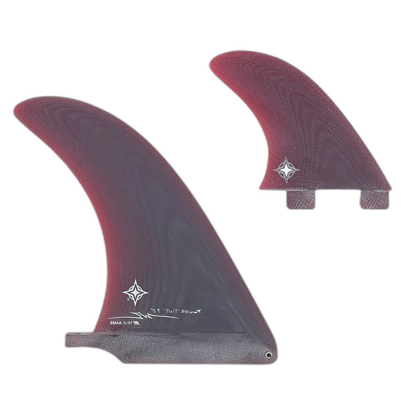 Wayne Rich Power Tilt: 2+1 Combo - FCS Compatible surfboard fin in Red by True Ames - Pemulis Water & Power