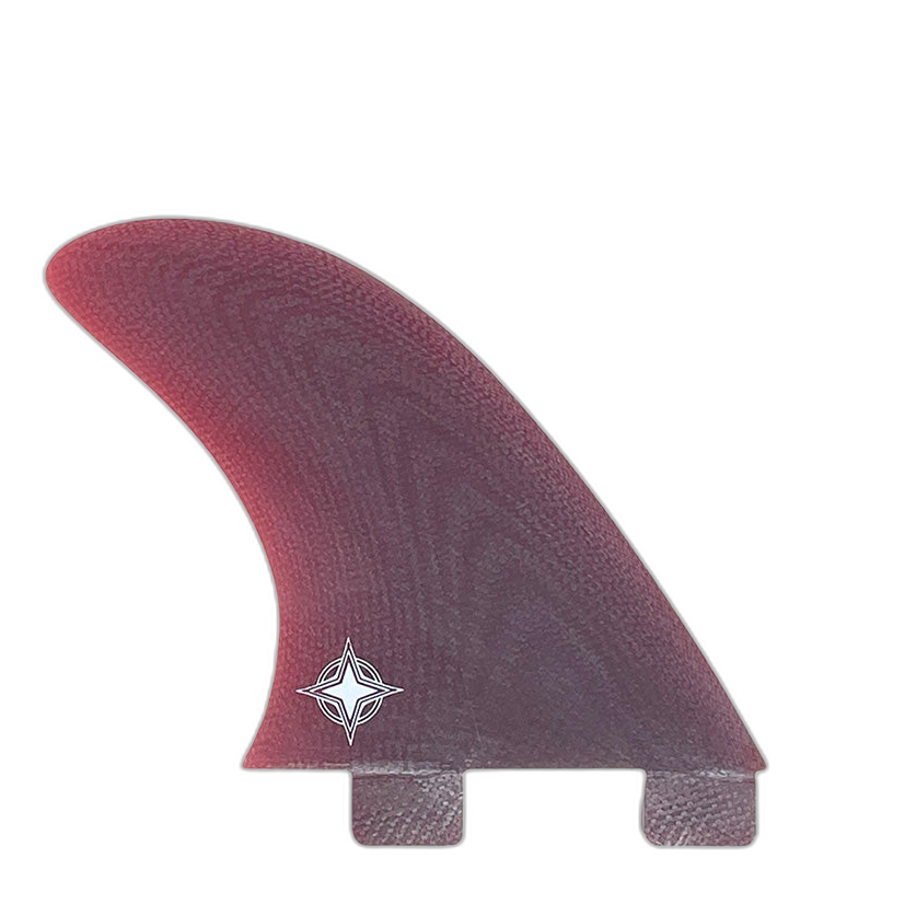Wayne Rich Side Bites 4.0" - FCS Compatible (Solid Fiberglass) surfboard fin in Red by True Ames - Pemulis Water & Power