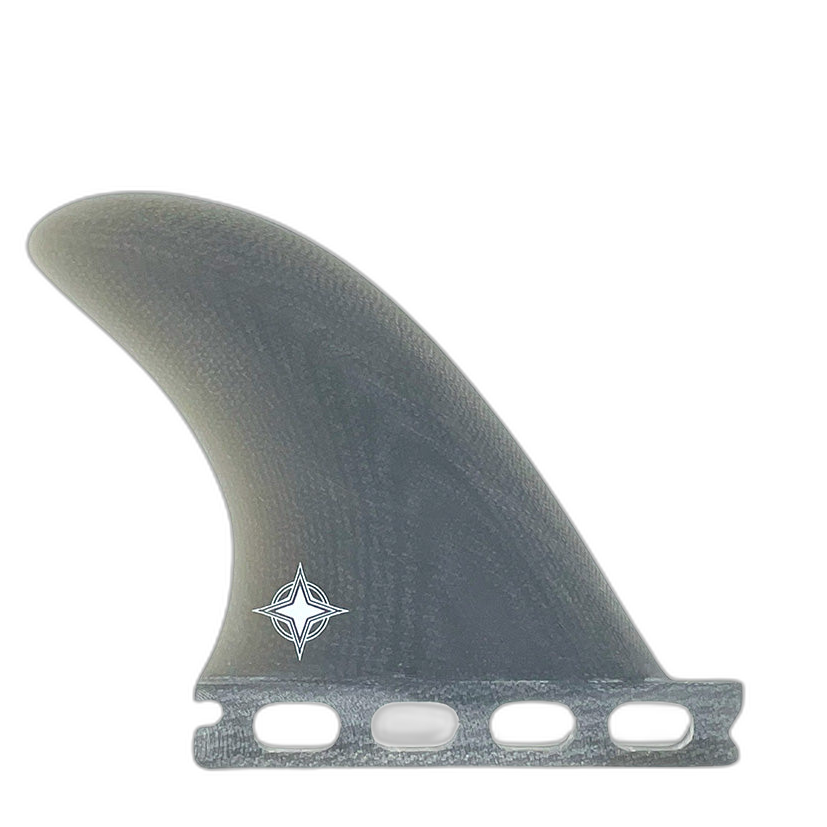 Wayne Rich Side Bites 4.0" - Futures Compatible (Solid Fiberglass) surfboard fin in Smk by True Ames - Pemulis Water & Power
