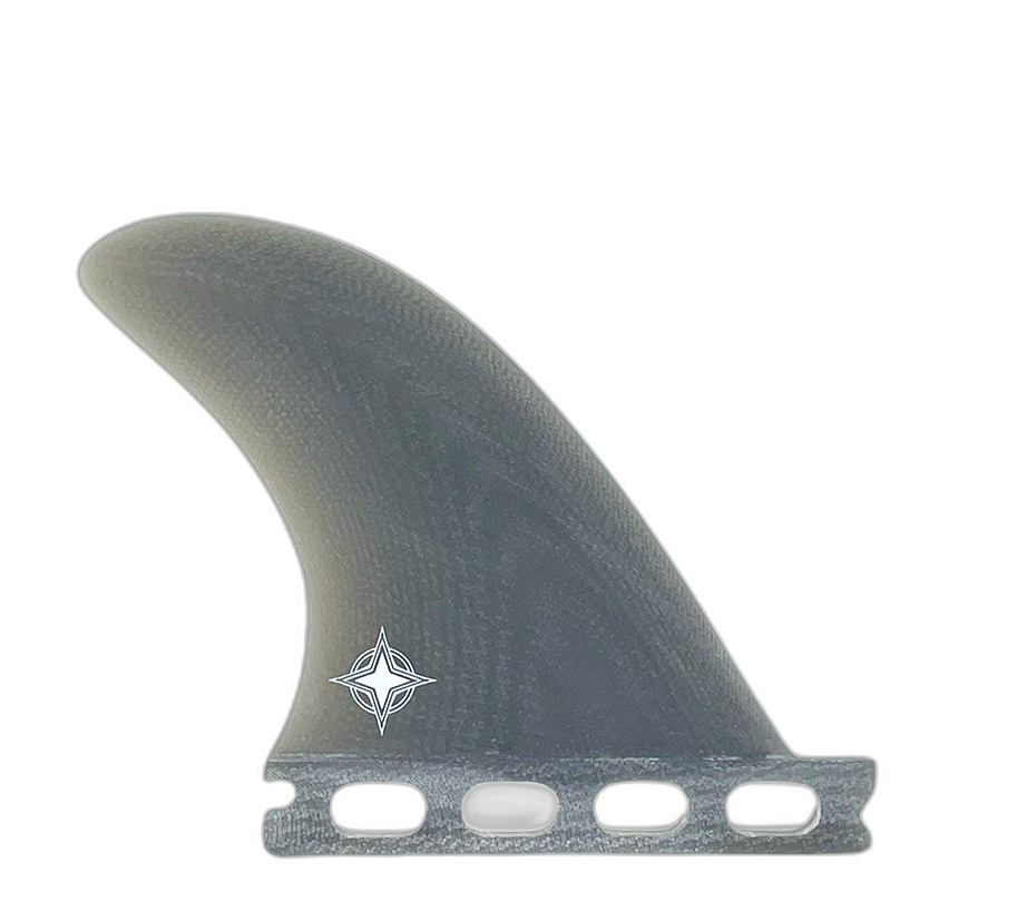 Wayne Rich Side Bites 4.0" - Futures Compatible (Solid Fiberglass) surfboard fin in Smk by True Ames - Pemulis Water & Power