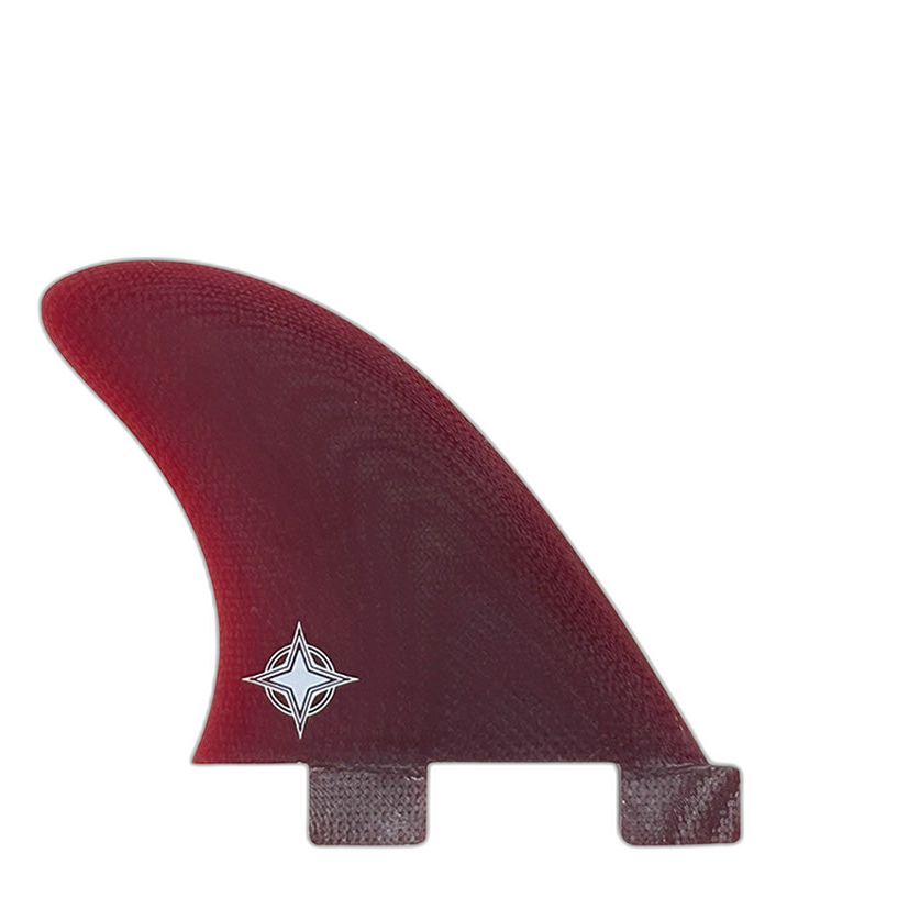 Wayne Rich Side Bites 3.4" - FCS Compatible (Solid Fiberglass) surfboard fin in Red by True Ames - Pemulis Water & Power
