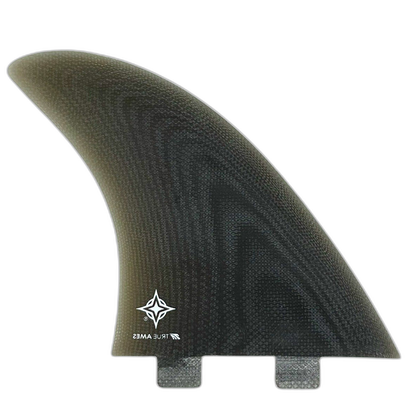 Wayne Rich Twins - FCS Compatible (Solid Fiberglass) surfboard fin in Smk by True Ames - Pemulis Water & Power