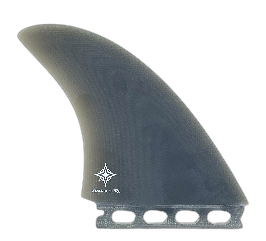 Wayne Rich Twins - Futures Compatible (Solid Fiberglass) surfboard fin in Smk by True Ames - Pemulis Water & Power