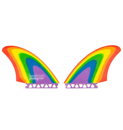 Wild Things Hybrid twin fins rainbow multicolor