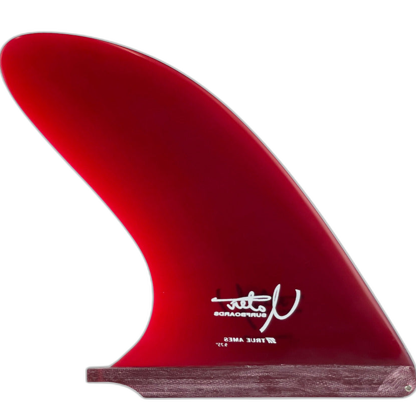 Yater Spoon surfboard fin in Red by True Ames - Pemulis Water & Power