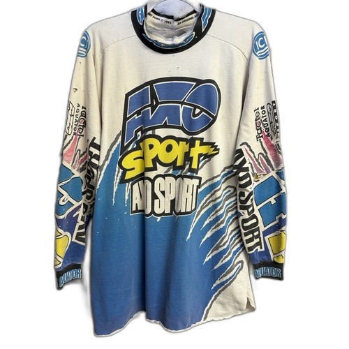 Vintage AXO blue and purple motocross jersey
