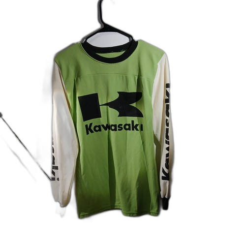 Vintage Kawasaki white factory motocross jersey