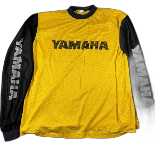 Vintage Yamaha yellow mesh motocross jersey