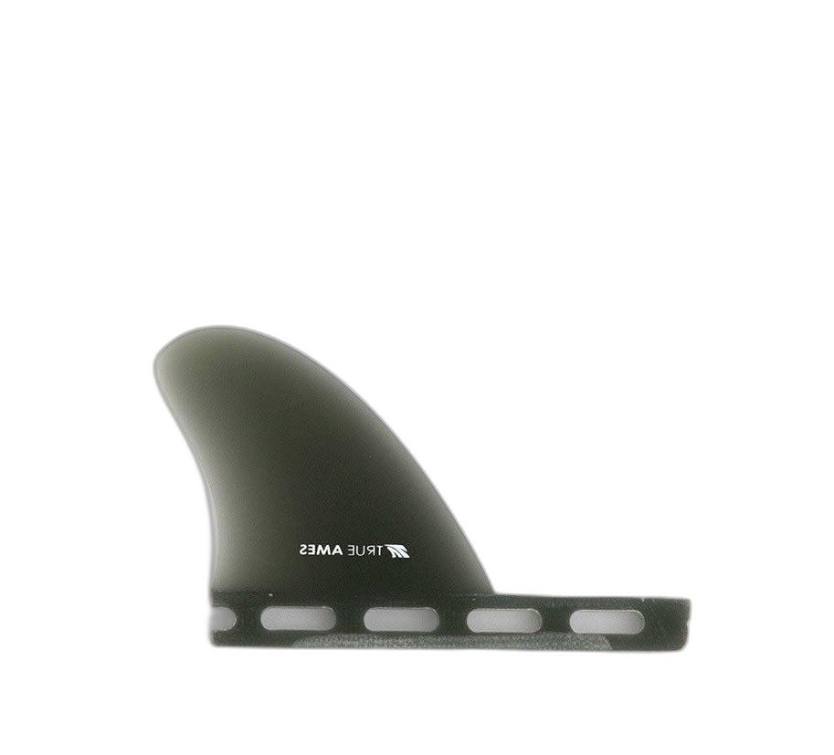 2.5" Trailer - Futures Compatible (Solid Fiberglass) surfboard fin in Smoke by True Ames - Pemulis Water & Power