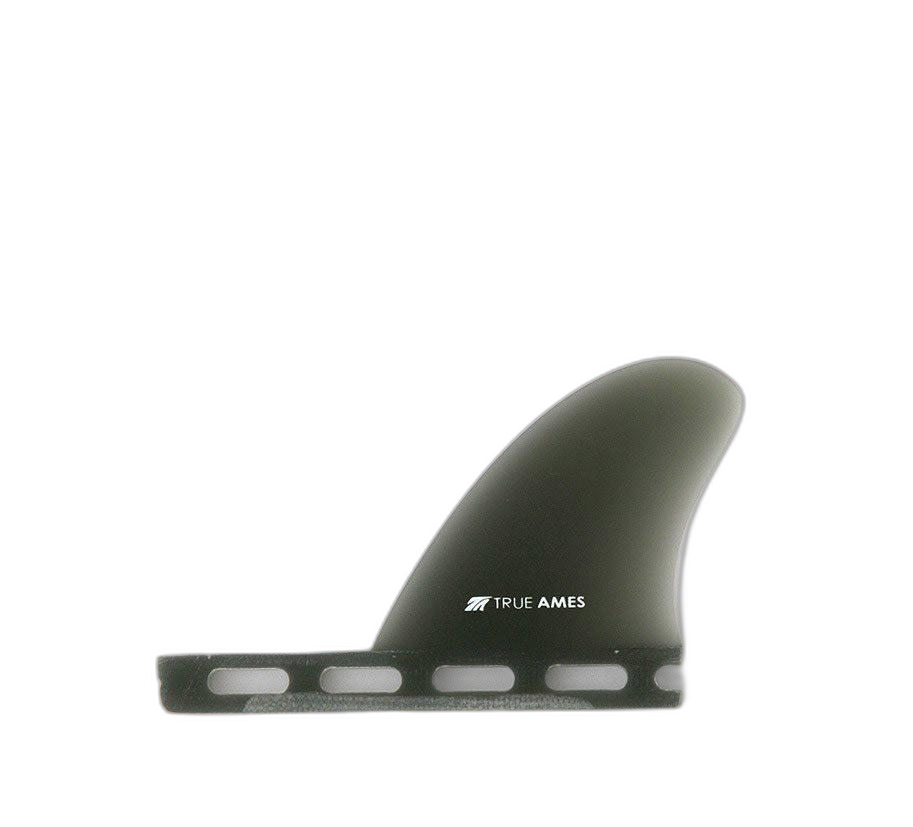 2.5" Trailer - Futures Compatible (Solid Fiberglass) surfboard fin in Smoke by True Ames - Pemulis Water & Power