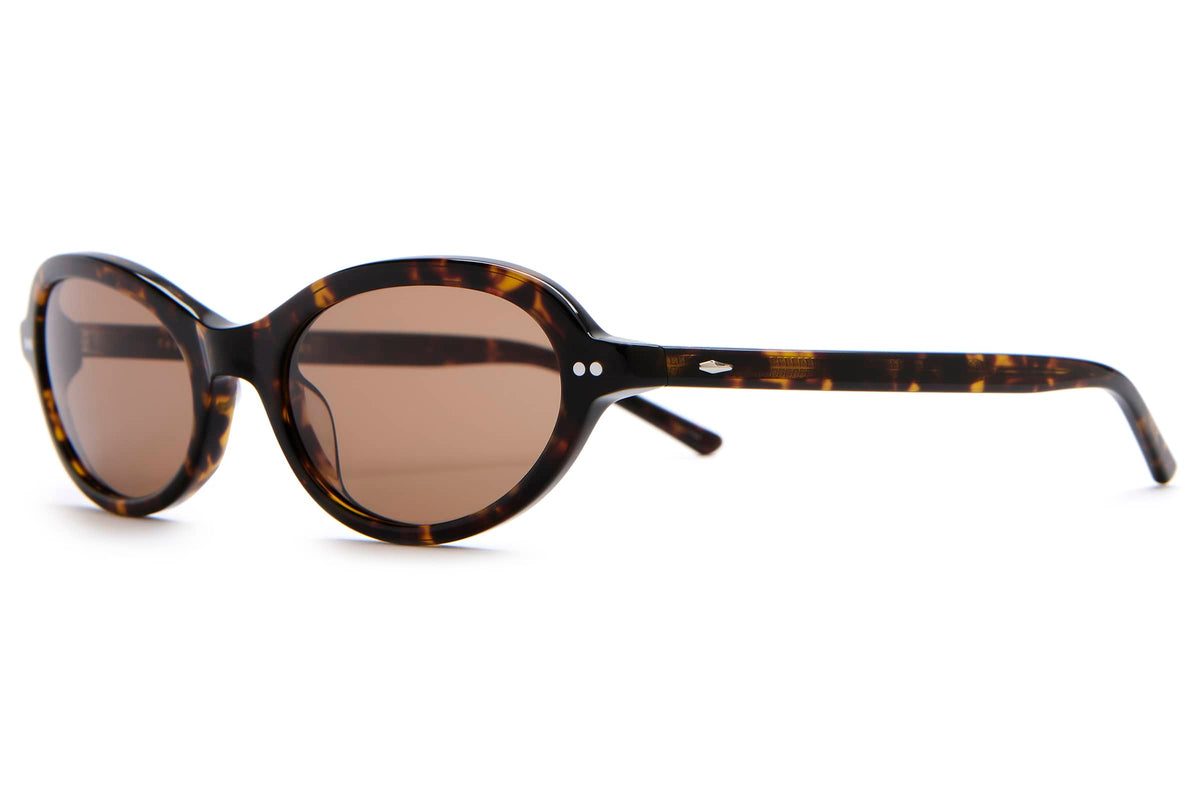 Crap Eyewear Brown Sandstone Oval Sunglasses Crap® Eyewear | The Sweet Leaf Tortoise Bioacetate Oval  main image 3