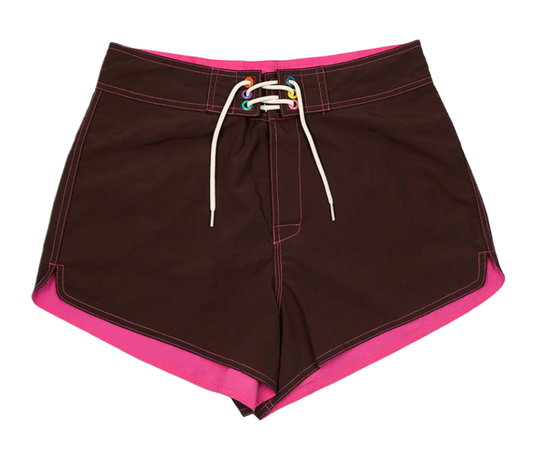 Wild Things 12" Surf Short - Chocolate/Pink