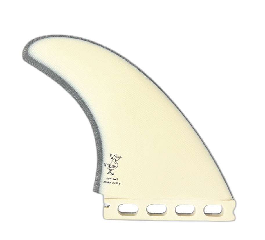 Barrett Miller ʻIʻiwi Twin - Futures Compatible (Solid Fiberglass) surfboard fin in Black by True Ames - Pemulis Water & Power