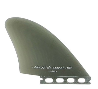 Beamish Twin - Futures Compatible (Solid Fiberglass) surfboard fin in Smk by True Ames - Pemulis Water & Power