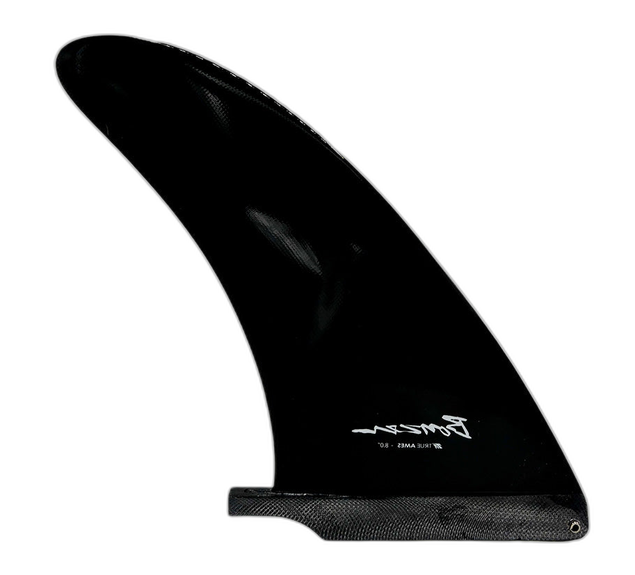 Bonzer 8.0" surfboard fin in Black by True Ames - Pemulis Water & Power
