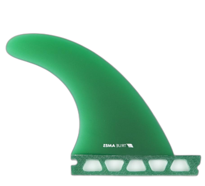 Boomerang Tri - Futures Compatible (Solid Fiberglass) surfboard fin in Green by True Ames - Pemulis Water & Power
