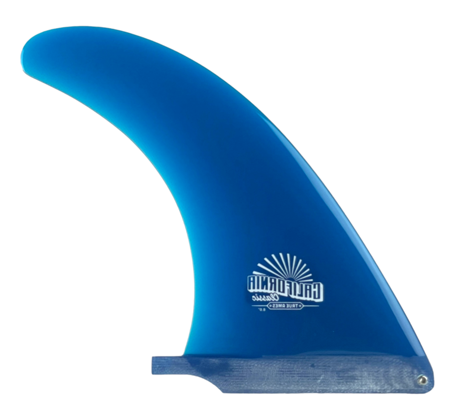 California Classic surfboard fin in Blue by True Ames - Pemulis Water & Power