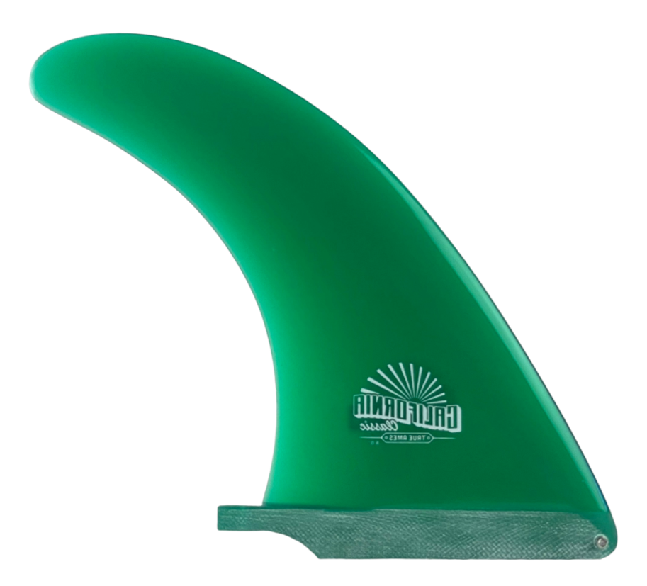 California Classic surfboard fin in Green by True Ames - Pemulis Water & Power