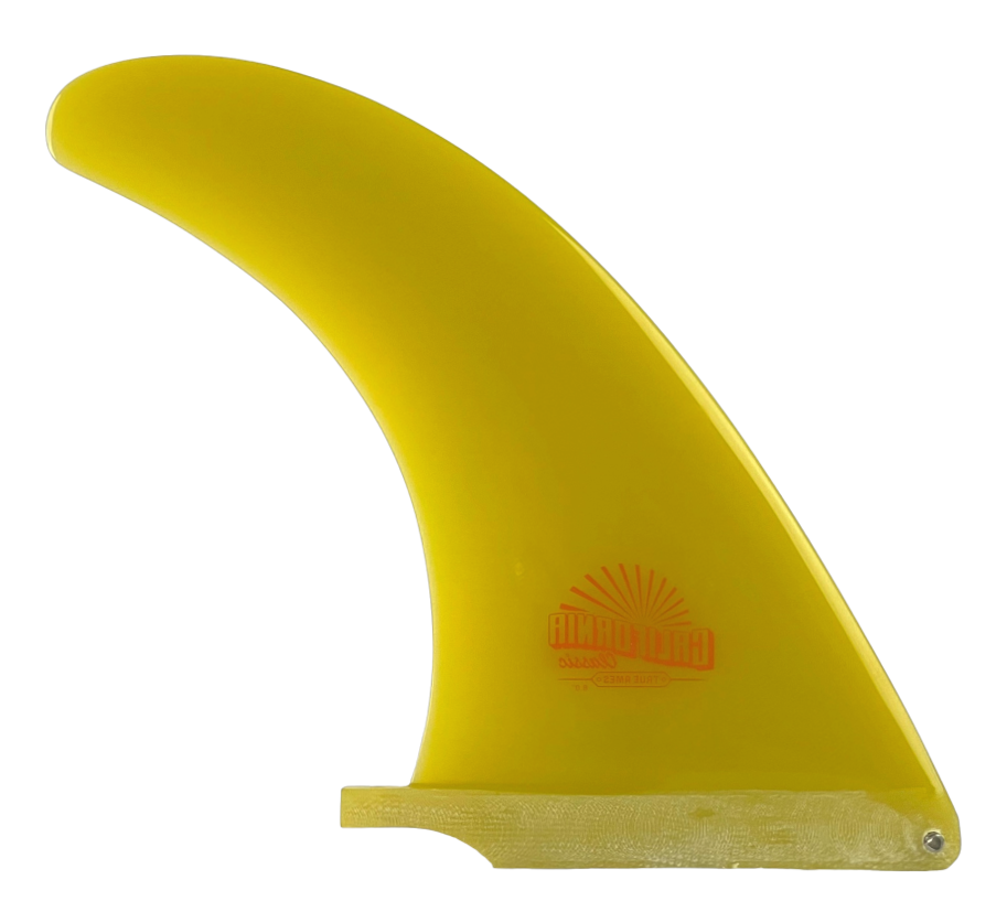 California Classic surfboard fin in Yellow by True Ames - Pemulis Water & Power