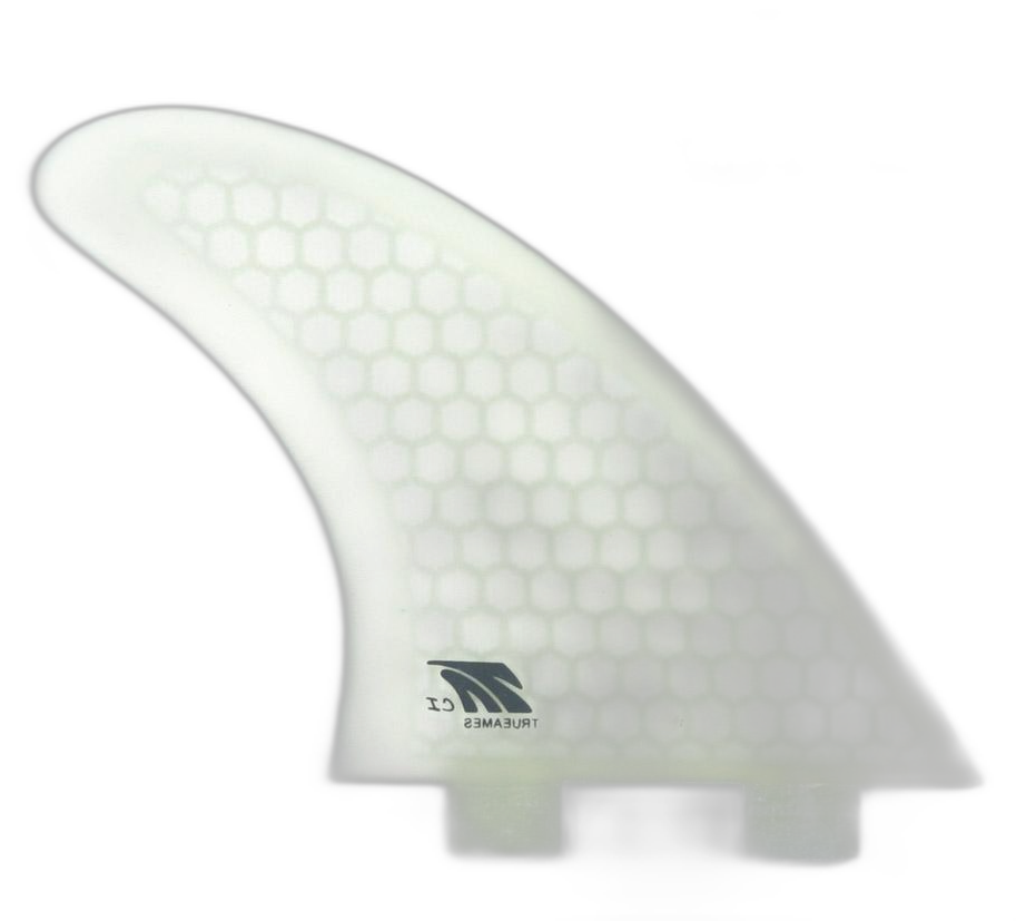 Channel Islands Tri Medium - FCS Compatible (Hexcore) surfboard fin in Clear Hexcore by True Ames - Pemulis Water & Power