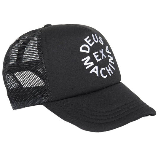 Deus Ex Machina - Circle Logo Trucker Hat - Black - Pemulis Water & Power