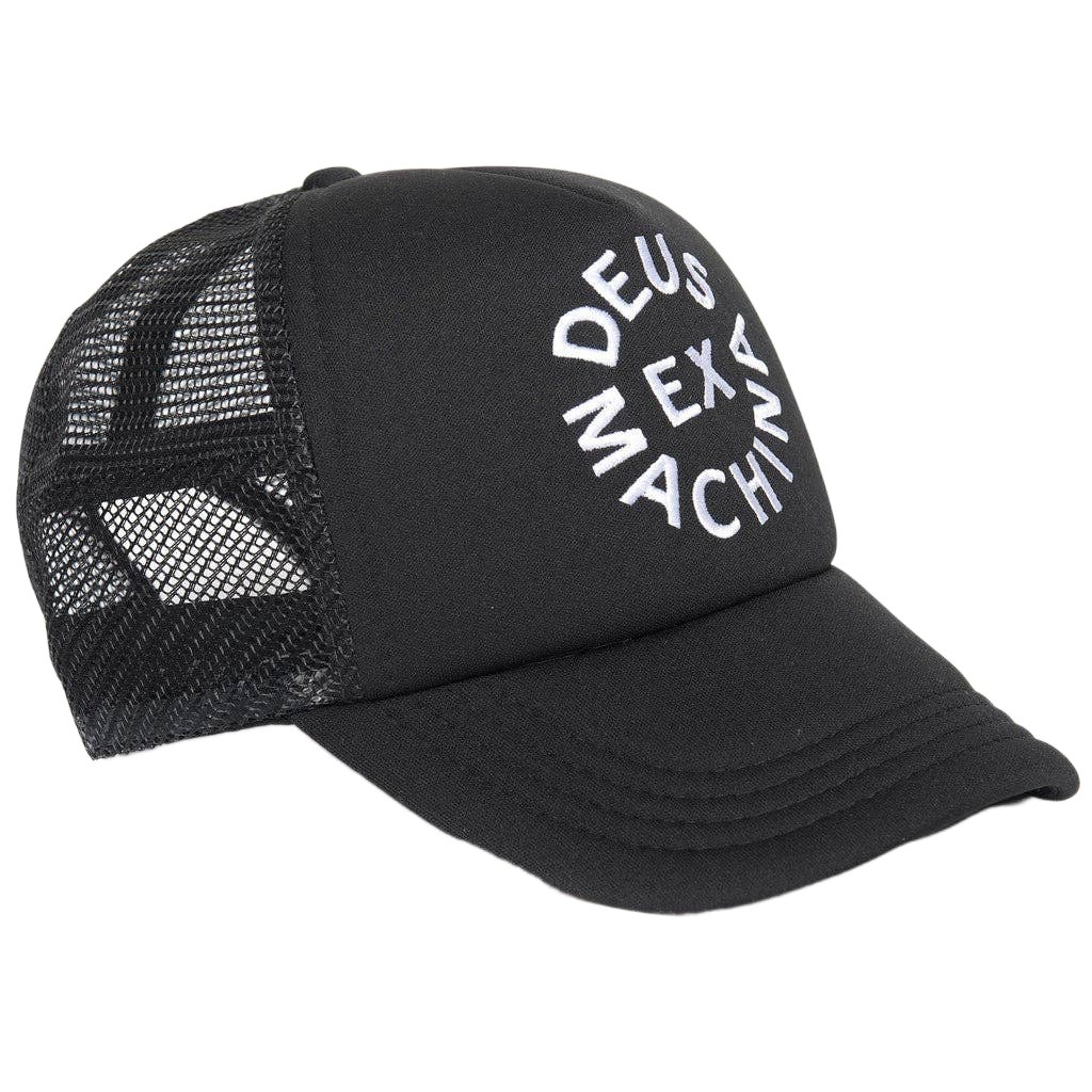 Deus Ex Machina Circle Logo Trucker Hat-Casual-Deus Ex Machina-O/S / Black-Pemulis Water &amp; Power