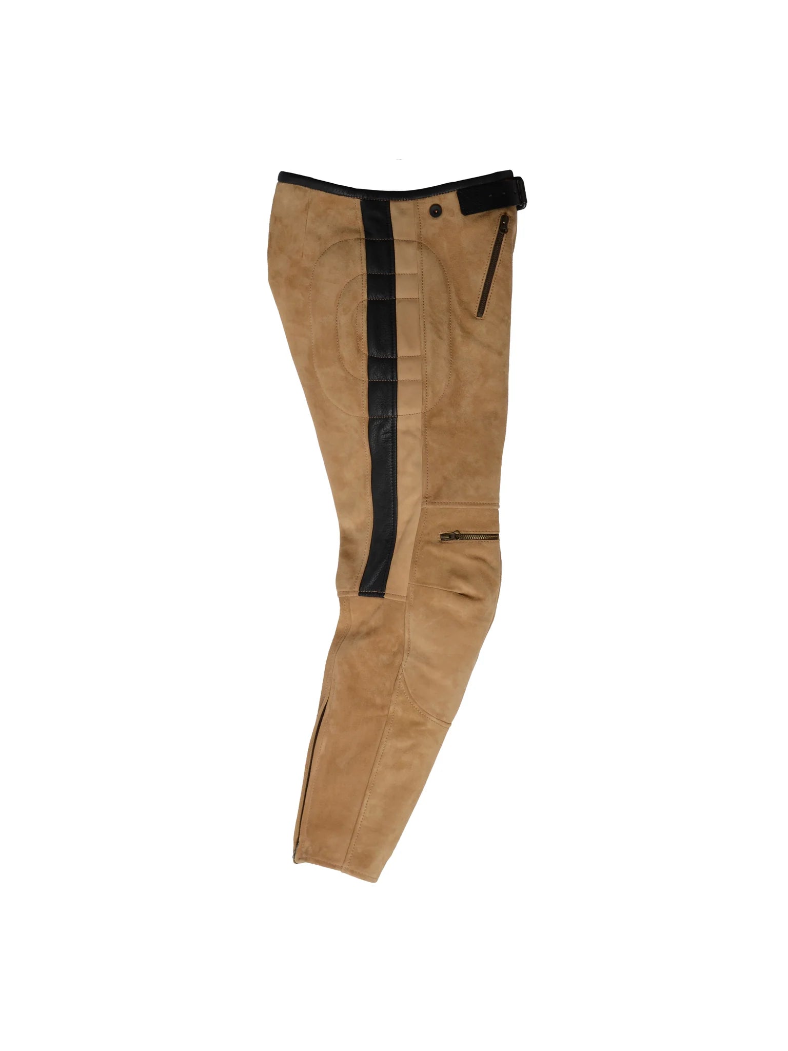 El Solitario Rascal Motorcycle Pants Beige goat leather