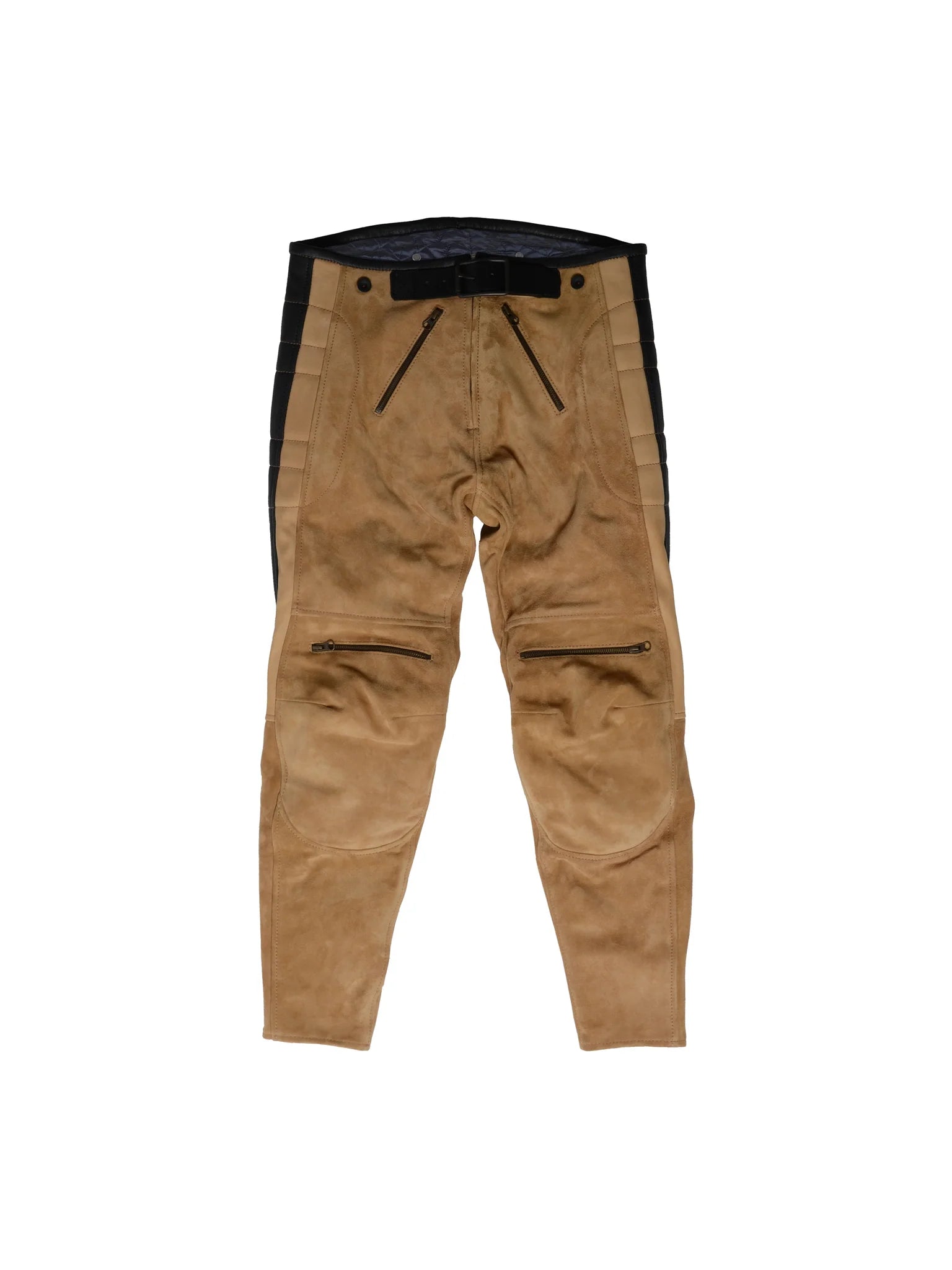 El Solitario Rascal Motorcycle Pants Beige goat leather